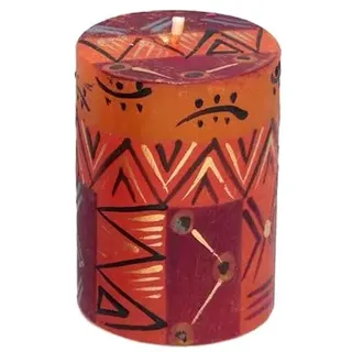 Nobunto Kerzen - Bongazi - Fair Trade Kunstkerze aus Südafrika - Handbemalte Geschenkkerze - Afrikanische Kerzensets - Bunte Stabkerzen - Weihnachten - Ostern (Einzelkerzen 5x7cm)