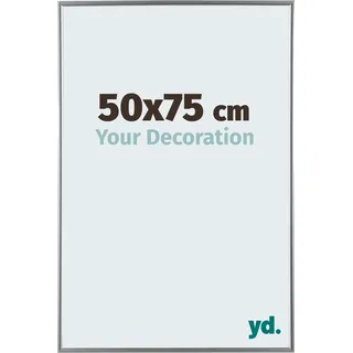 Bilderrahmen, 50x75 cm, Silber Hochglanz, Kunststoff, Evry - Silber