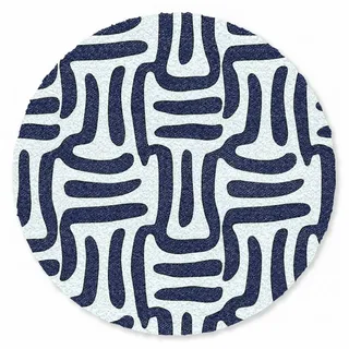 MuchoWow Fußmatte Rund Abstrakt - Modern - Blau, Rechteckig, Schmutzfangmatte, Teppich, Türmatte 90x90 cm blau 90 cm x 90 cm