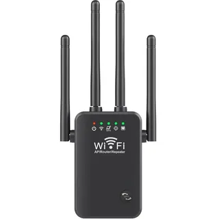 NetWave Pro WLAN Verstärker -Dual-Band WiFi 6 Repeater bis zu 1.200 Mbit/s, 9.800 sq. ft. Reichweite, funktioniert mit jedem Router & ISP, einfache 3-Minuten-Einrichtung, 4 Externe Antennen