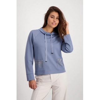 Monari Kurzarmhemd Sweatshirt blau 44