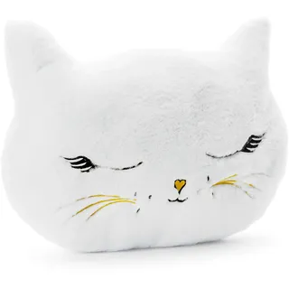 Partydeco Flauschiges Kuschelkissen für Katzenliebhaber Kissen Katze Katzenmotiv aus Plüsch ca. 42 x 23 cm Pillow Cat