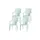 Gartensessel 55 x 46 x 91 cm weiß 4er Set