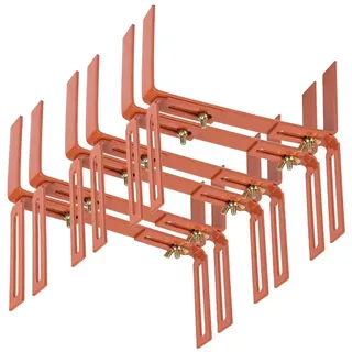 BigDean Blumenkastenhalter H-Form 6 Stück terrakotta