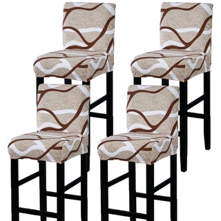 Meigeh Stuhlbezug Hoch Barhocker Abdeckungen Bar Stuhlhussen Bezug für Hochstuhl Stühle Überzüge für Barhocker Esszimmer Stuhlbezüge 4 Stück