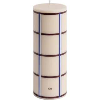 Column M Kerze, creme-bordeaux-silber
