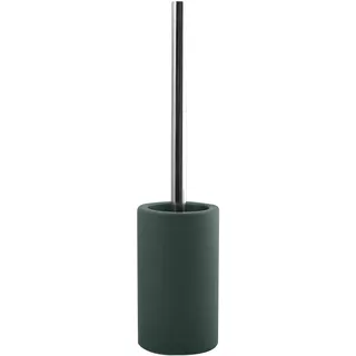 Spirella Tube Bürste Toilettenbürste Klobürste WC Garnitur aus Porzellan matt dunkelgrün, Edelstahl, Green, Unique