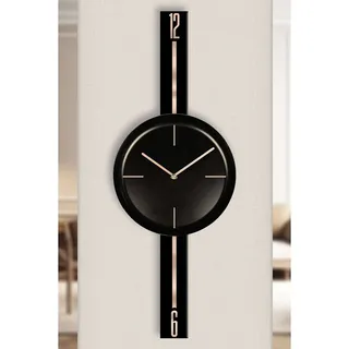 ABERTO DESIGN Wanduhr in Schwarz - (B)30 x (H)80 cm