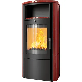 Kaminofen Hark 57 7 kW - Ofenkacheln: brilliant-rot - Korpus: graphit