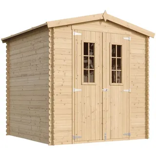 TIMBELA Gartenhaus 2 x 2,06 m Beige