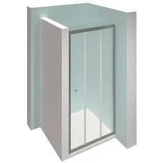 Schiebetür Hüppe Alpha 2 3-teilig für Nische, 4 mm, Maßanfertigung 750-1700 mm x 1200-2000 mm - A20380087321