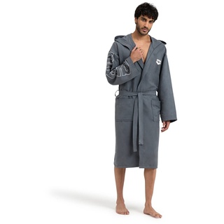 Arena Unisex Mikrofaser Zeal Plus Bademantel GREY-WHITE, XXL