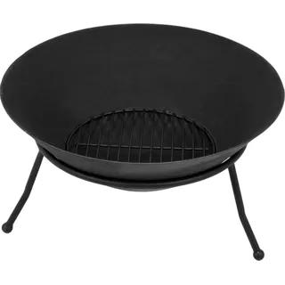 Feuerschale 60 x 20 cm Feuerstelle Holz Lagerfeuer Garten Terrasse Gußeisen 4mm