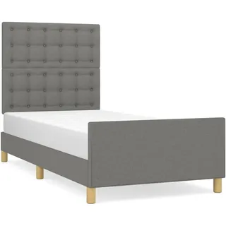 vidaXL Bettgestell 80 x 200 cm Dunkelgrau