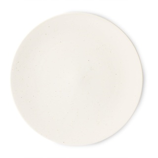 HKliving - Kyoto Teller, Ø 27,5 cm, weiß gesprenkelt