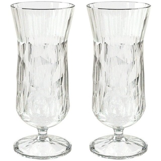KOZIOL Cocktailglas Cocktailglas 400 ml 2er-Set CLUB No. 17, Kunststoff, Stielglas Kunststoff weiß