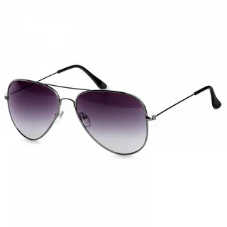 Caspar Sonnenbrille SG033 Damen Large Metall RETRO Pilotenbrille schwarz|silberfarben