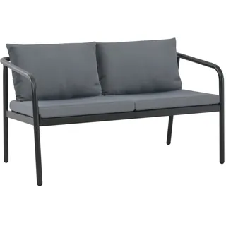 Vidaxl - 2-sitzer-gartenbank Mit Auflagen Grau Aluminium