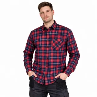 Arbeitshemd Flanellhemd rot/blau