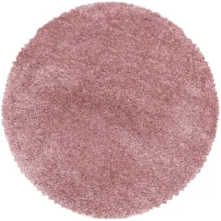 KADIMA DESIGN Shaggy Uni Style Rosa Ø 120 cm