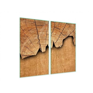 Decorwelt Herd-Abdeckplatte Herdabdeckplatte Ceranfeld Abdeckung Abdeckplatte Schneidebrett Holz, (2x35x52, 2 tlg), für alle Herdarten excl. Gasherde 70 cm x 52 cm x 0,4 cm