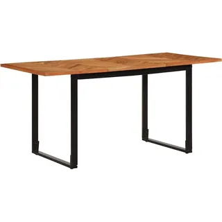 vidaXL Esstisch 160 x 80 x 75 cm Massivholz Akazie braun