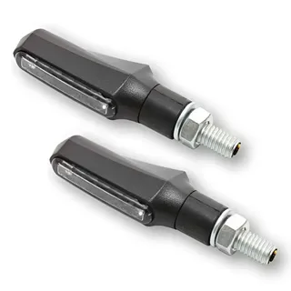 Highsider Smart Shorty-Fin LED 3in1 Blinker Rücklicht Kombination Karosserie schwarz / Linse Rauchgrau (Paar), hinten