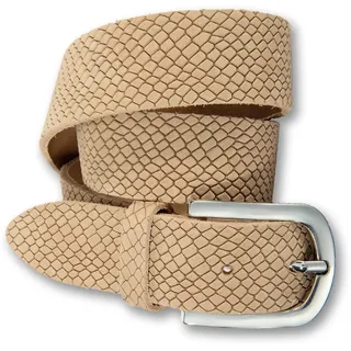 Silbergift Damengürtel Leder beige 105