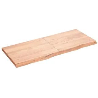 furnicato Wandregal Rustikales 120 x 50 x (2-4) cm in Hellbraun, 1-tlg., Klappbares Schweberegal aus Eichenholz mit lackierter Oberfläche braun 50 cm x 4 cm x 120 cm
