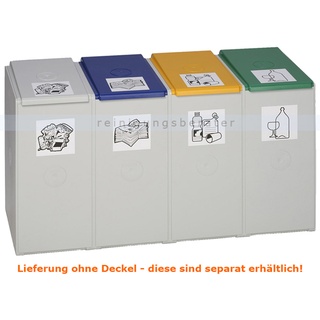VAR Kunststoffcontainer 4-fach 40 L Mülltrennsystem mehrfach ausgezeichnetes Abfall- & Wertstoff-Sammelsystem