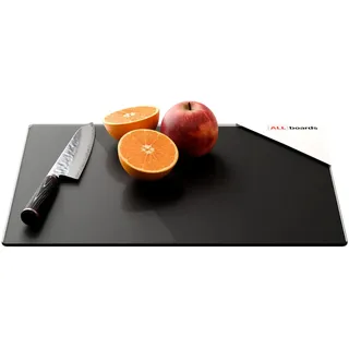ALLboards Schneidebrett-Set Glas 1 30 x 40 cm Schwarz