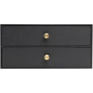 Exacompta Schubladenbox 17 x 35,5 x 27 cm 2-tlg. schwarz