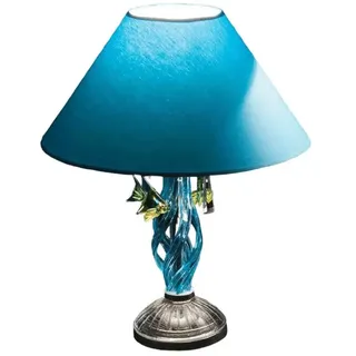 JVmoebel Schreibtischlampe Klassisch Tischleuchte Tischlampe Bohemia Lampe Tisch, Ersatzlampe, Transparent-Amber blau