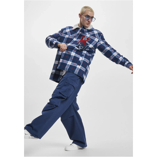 Flanellhemd KARL KANI "Karl Kani Herren", Herren, Gr. S, US-Größen, navy, light blau, rot, 100% Baumwolle, normal, Hemden