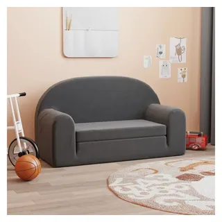 vidaXL Schlafsofa 2-Sitzer grau 2-in-1 mit Schlaffunktion