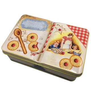 MediMuc Keksdose Nostalgische Buchdose Homemade Cookies, Metall