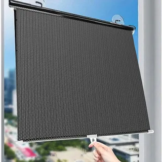 Verdunkelungsrollo Ohne Bohren Jalousie Innen Mit Saugnäpfe | Sonnenschutz Verdunkelung Temporäre Sichtschutz Rollo Für Fenster Einfach Montage Rollo Für Schlafzimmer Und Wohnzimmer