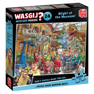 JUMBO Spiele Wasgij Mystery 24 Panik im Museum, 1000 Teile