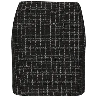Comma, Miniröcke Damen Kariert Schwarz/ Silber 34