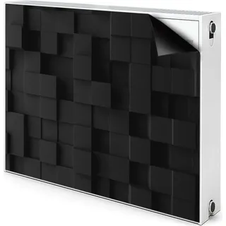 Magnet Heizung Verkleidung Abdeckung Heizung Heizkörperabdeckung 110x60 cm  - Schwarz, Würfel, 3D - Grau