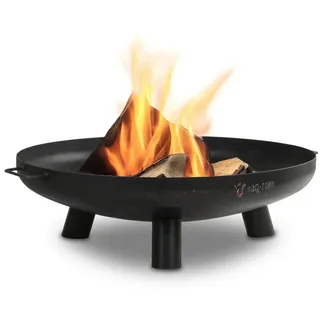 BBQ-Toro Feuerschale Ø 80 cm, Schwarz, Outdoor Dreibein Feuerstelle für Garten und Terrasse, (4-St), mit Griffen schwarz