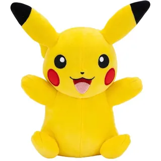 Pokémon Pokemon Plüsch Pikachu - 20 cm hoch - gelb/rot - Offizielle Plüschtier für Kinder 2+ Jahre