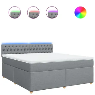 vidaXL Boxspringbett 180 x 200 cm Hellgrau