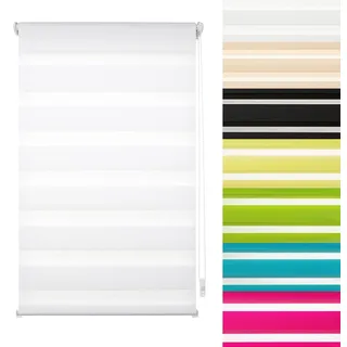 Garduna FIX Duo-Doppel-Rollo #Pastell grün 70cm # Smartfix - Klemmfix - ohne Bohren - viele Farben & Größen - Sichtschutz - lichtdurchlässig