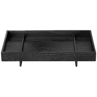 Blomus Dekotablett Abento, Schwarz, Holz, Hartholz, rechteckig, 30x8.5x50 cm, Einteilung, Dekoration, Dekoartikel, Dekoteller & -tabletts