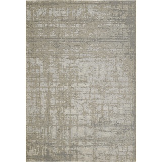 -LUXOR- living Teppich Patio In- & Outdoorteppich wetterfest in modernem Muster Flachgewebe Teppich geeignet in Verwendung mit Fußbodenheizung und Saugroboter 160 x 230 cm beige-grau