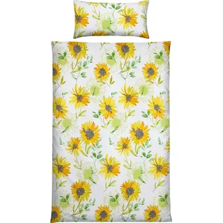 Erwin Müller Bettwäsche Bettwäsche, Seersucker, Blumen gelb