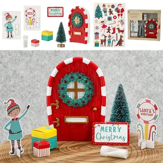 Wichteltür Elfentür Weihnachten Weihnachtsdeko Wichtel Tür Zubehör Set Miniatur