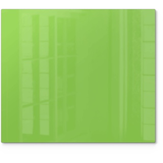 DEQORI Herdabdeckplatte Glas | einteilig 60x52 cm | Unifarben - Hellgrün | Ceranfeld Abdeckplatte für Küche | Herd-Abdeckung universal | Glasplatte & Schneidebrett für Kochplatten
