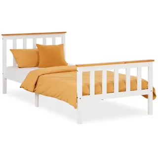 Homestyle4u Jugendbett 90 x 200 cm Weiß 1842